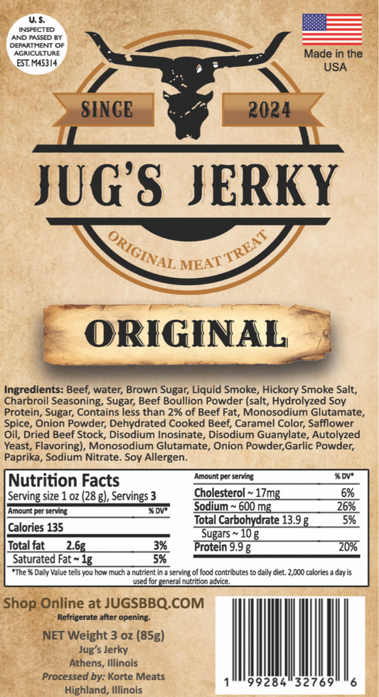 Jugs BBQ Beef Jerky - Original